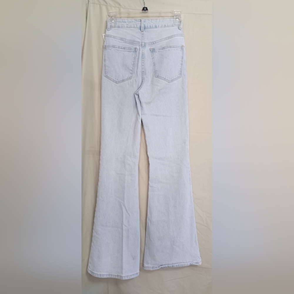 Cotton:On Original Flare Light Blue High Waist Long Leg Denim Jeans - Picture 2 of 9
